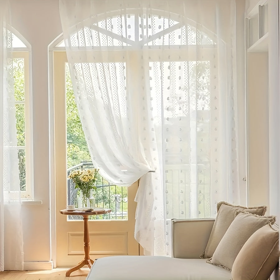 Elegant French Pastoral Gauze Curtains  YearRound Decor