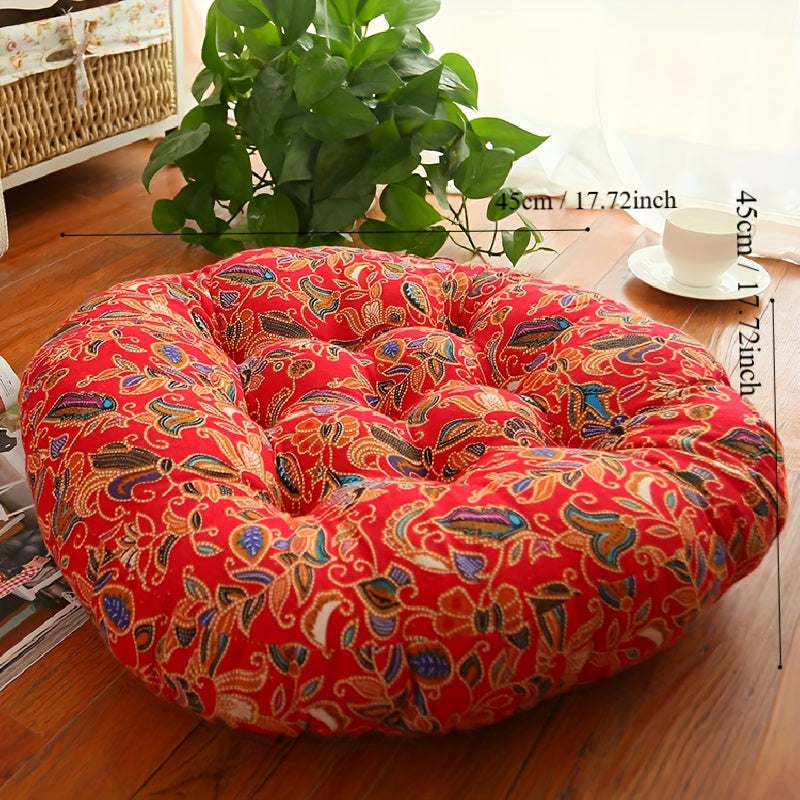 Boho Ethnic Yoga Cushion  Cotton Linen Floor Pillow