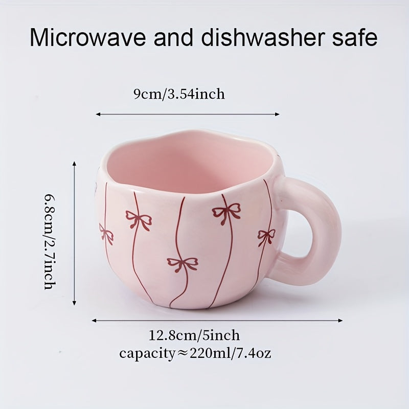 YUMIPLUS 74oz Insulated Pink Bow Mug  Kawaii Style