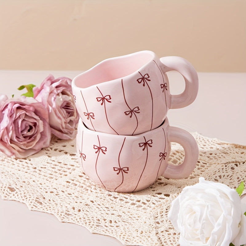 YUMIPLUS 74oz Insulated Pink Bow Mug  Kawaii Style