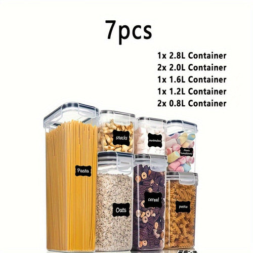 Food Storage Container Set with Lids - Multipurpose Square Plastic