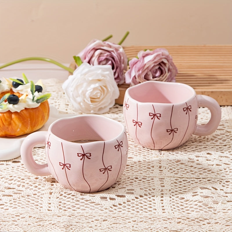 YUMIPLUS 74oz Insulated Pink Bow Mug  Kawaii Style