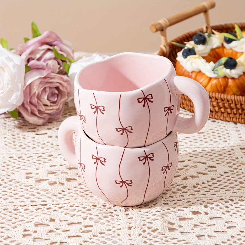 YUMIPLUS 74oz Insulated Pink Bow Mug  Kawaii Style