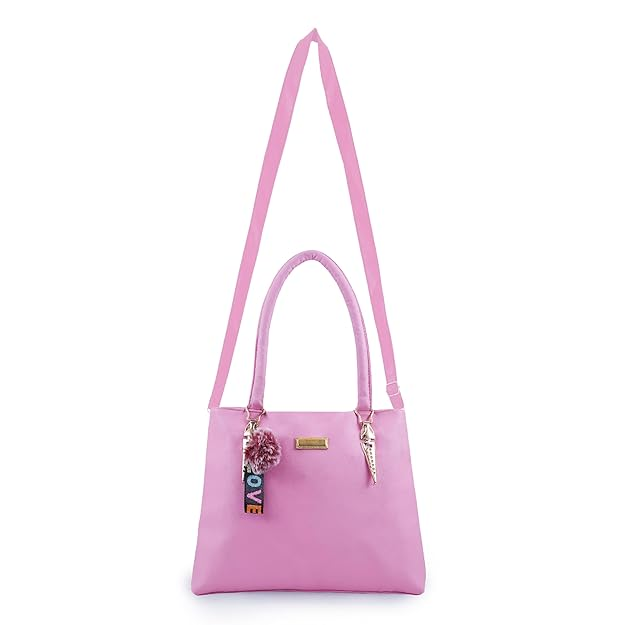 Luxury Elegant Leather Tote Bag For Women Pink