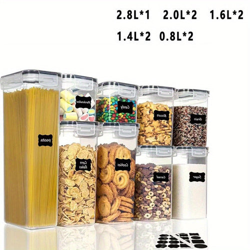 Food Storage Container Set with Lids - Multipurpose Square Plastic